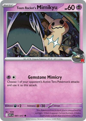 Pokemon TCG - ME: Ascended Heroes - Team Rocket's Mimikyu - 097/217