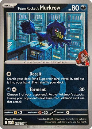 Pokemon TCG - ME: Ascended Heroes - Team Rocket's Murkrow - 126/217 - Reverse Holofoil