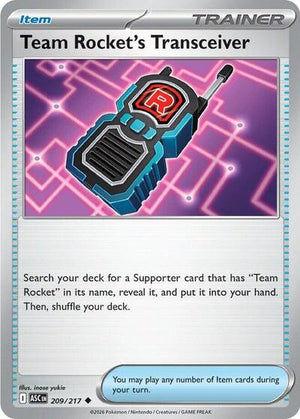 Pokemon TCG - ME: Ascended Heroes - Team Rocket's Transceiver - 209/217 - Reverse Holofoil