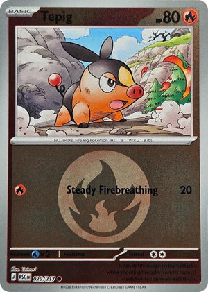 Pokemon TCG - ME: Ascended Heroes - Tepig - 029/217 - Reverse Holofoil
