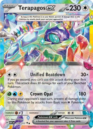 Pokemon TCG - ME: Ascended Heroes - Terapagos ex - 179/217 - Holofoil