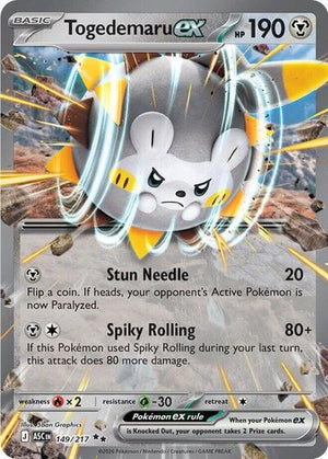 Pokemon TCG - ME: Ascended Heroes - Togedemaru ex - 149/217 - Holofoil