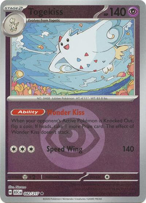 Pokemon TCG - ME: Ascended Heroes - Togekiss - 082/217 - Energy Symbol Reverse Holofoil
