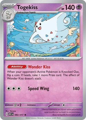 Pokemon TCG - ME: Ascended Heroes - Togekiss - 082/217 - Holofoil