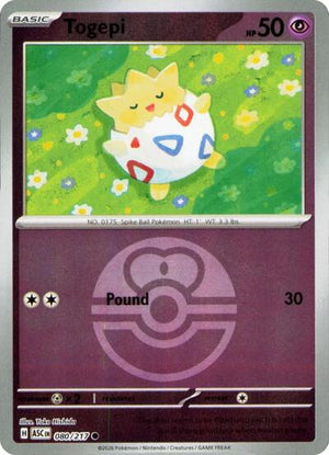 Pokemon TCG - ME: Ascended Heroes - Togepi - 080/217 - Love Ball Reverse Holofoil