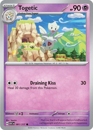 Pokemon TCG - ME: Ascended Heroes - Togetic - 081/217