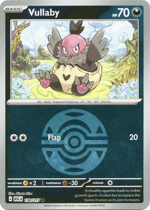 Pokemon TCG - ME: Ascended Heroes - Vullaby - 138/217 - Dusk Ball Reverse Holofoil