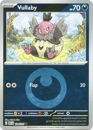 Pokemon TCG - ME: Ascended Heroes - Vullaby - 138/217 - Energy Symbol Reverse Holofoil