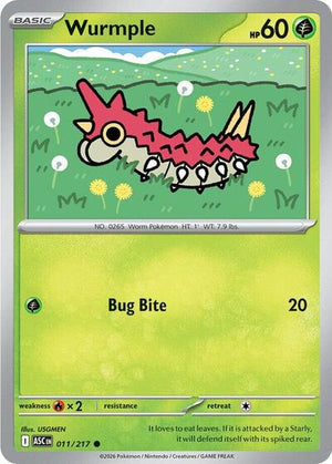 Pokemon TCG - ME: Ascended Heroes - Wurmple - 011/217