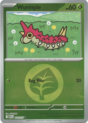 Pokemon TCG - ME: Ascended Heroes - Wurmple - 011/217 - Energy Symbol Reverse Holofoil