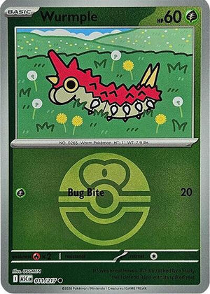 Pokemon TCG - ME: Ascended Heroes - Wurmple - 011/217 - Reverse Holofoil