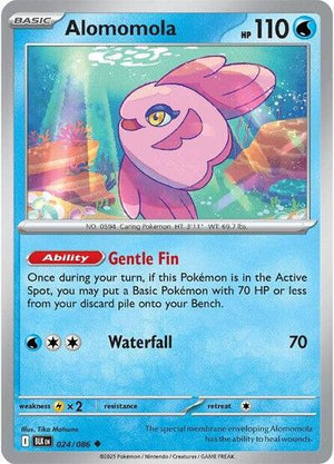 Pokemon TCG - SV10.5: Black Bolt - Alomomola - 024/086 - Masterball - Holofoil