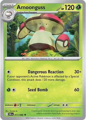 Pokemon TCG - SV10.5: Black Bolt - Amoonguss - 011/086