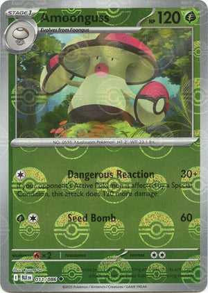 Pokemon TCG - SV10.5: Black Bolt - Amoonguss - 011/086 - Pokeball - Holofoil
