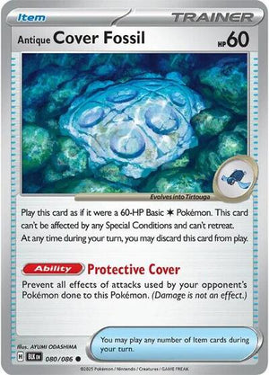 Pokemon TCG - SV10.5: Black Bolt - Antique Cover Fossil - 080/086 - Reverse Holofoil