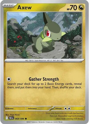 Pokemon TCG - SV10.5: Black Bolt - Axew - 068/086 - Masterball - Holofoil