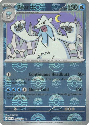 Pokemon TCG - SV10.5: Black Bolt - Beartic - 026/086 - Pokeball - Holofoil
