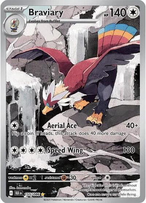 Pokemon TCG - SV10.5: Black Bolt - Braviary - 155/086 - Holofoil