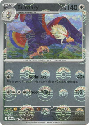 Pokemon TCG - SV10.5: Black Bolt - Braviary - 078/086 - Pokeball - Holofoil