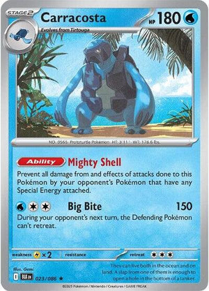 Pokemon TCG - SV10.5: Black Bolt - Carracosta - 023/086 - Reverse Holofoil