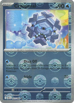 Pokemon TCG - SV10.5: Black Bolt - Cryogonal - 027/086 - Pokeball - Holofoil