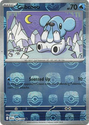 Pokemon TCG - SV10.5: Black Bolt - Cubchoo - 025/086 - Masterball - Holofoil