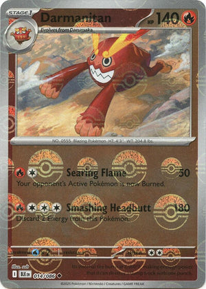 Pokemon TCG - SV10.5: Black Bolt - Darmanitan - 014/086 - Pokeball - Holofoil