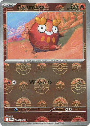 Pokemon TCG - SV10.5: Black Bolt - Darumaka - 013/086 - Pokeball - Holofoil