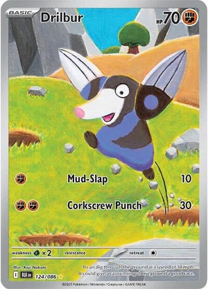 Pokemon TCG - SV10.5: Black Bolt - Drilbur - 124/086 - Holofoil