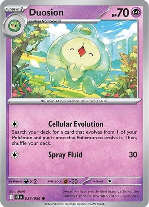 Pokemon TCG - SV10.5: Black Bolt - Duosion - 038/086