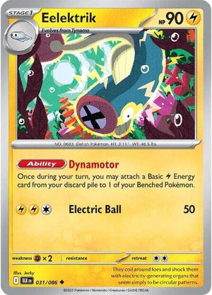 Pokemon TCG - SV10.5: Black Bolt - Eelektrik - 031/086 - Masterball - Holofoil