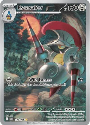 Pokemon TCG - SV10.5: Black Bolt - Escavalier - 138/086 - Holofoil