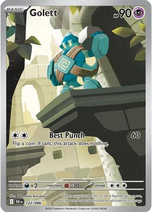 Pokemon TCG - SV10.5: Black Bolt - Golett - 122/086 - Holofoil