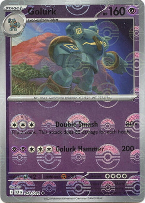 Pokemon TCG - SV10.5: Black Bolt - Golurk - 043/086 - Pokeball - Holofoil