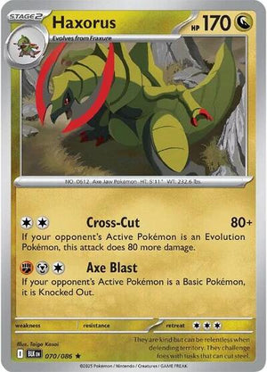 Pokemon TCG - SV10.5: Black Bolt - Haxorus - 070/086 - Reverse Holofoil