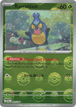 Pokemon TCG - SV10.5: Black Bolt - Karrablast - 009/086 - Pokeball - Holofoil