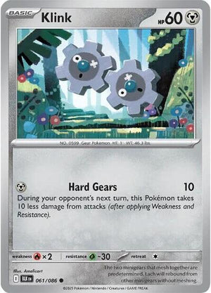 Pokemon TCG - SV10.5: Black Bolt - Klink - 061/086 - Masterball - Holofoil