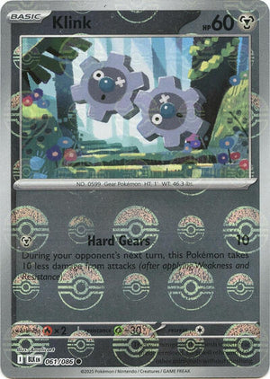 Pokemon TCG - SV10.5: Black Bolt - Klink - 061/086 - Pokeball - Holofoil