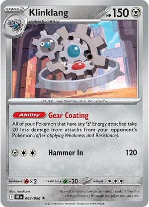 Pokemon TCG - SV10.5: Black Bolt - Klinklang - 063/086 - Holofoil
