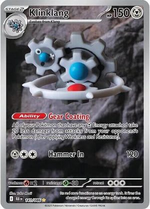 Pokemon TCG - SV10.5: Black Bolt - Klinklang - 141/086 - Holofoil