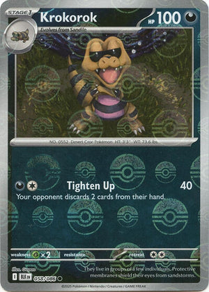 Pokemon TCG - SV10.5: Black Bolt - Krokorok - 058/086 - Pokeball - Holofoil