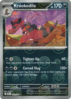 Pokemon TCG - SV10.5: Black Bolt - Krookodile - 059/086 - Pokeball - Holofoil