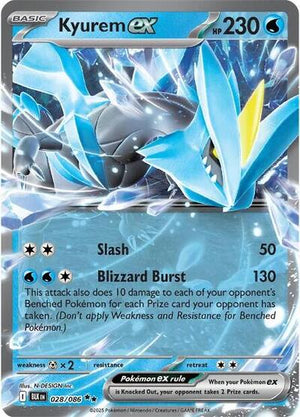 Pokemon TCG - SV10.5: Black Bolt - Kyurem ex - 028/086 - Holofoil