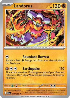Pokemon TCG - SV10.5: Black Bolt - Landorus - 053/086 - Pokeball - Holofoil