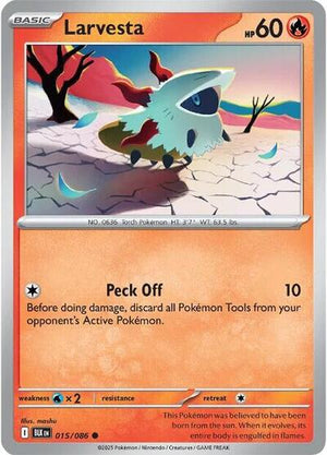 Pokemon TCG - SV10.5: Black Bolt - Larvesta - 015/086