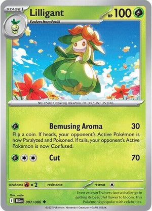 Pokemon TCG - SV10.5: Black Bolt - Lilligant - 007/086 - Pokeball - Holofoil