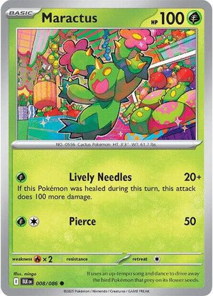 Pokemon TCG - SV10.5: Black Bolt - Maractus - 008/086 - Reverse Holofoil