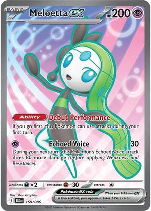 Pokemon TCG - SV10.5: Black Bolt - Meloetta ex - 159/086 - Holofoil