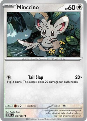 Pokemon TCG - SV10.5: Black Bolt - Minccino - 075/086