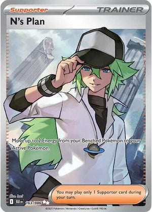Pokemon TCG - SV10.5: Black Bolt - N's Plan - 163/086 - Holofoil